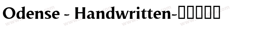 Odense - Handwritten字体转换